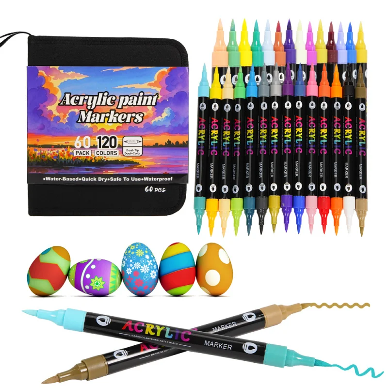 

24/48//72/120 Colors Dual Tip Brush Marker Pens Watercolour FineLiner Manga Art Accessories Art Supplies Drawing Stationery