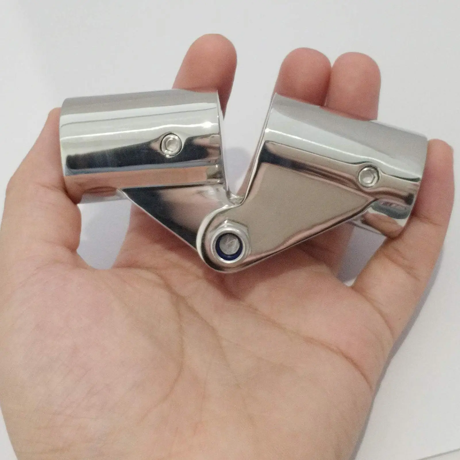 

Boat Pipe Connector Stainless Steel Yacht Hardware Folding Swivel Connector for Yacht Deck Shading Systems Marine Pipeline