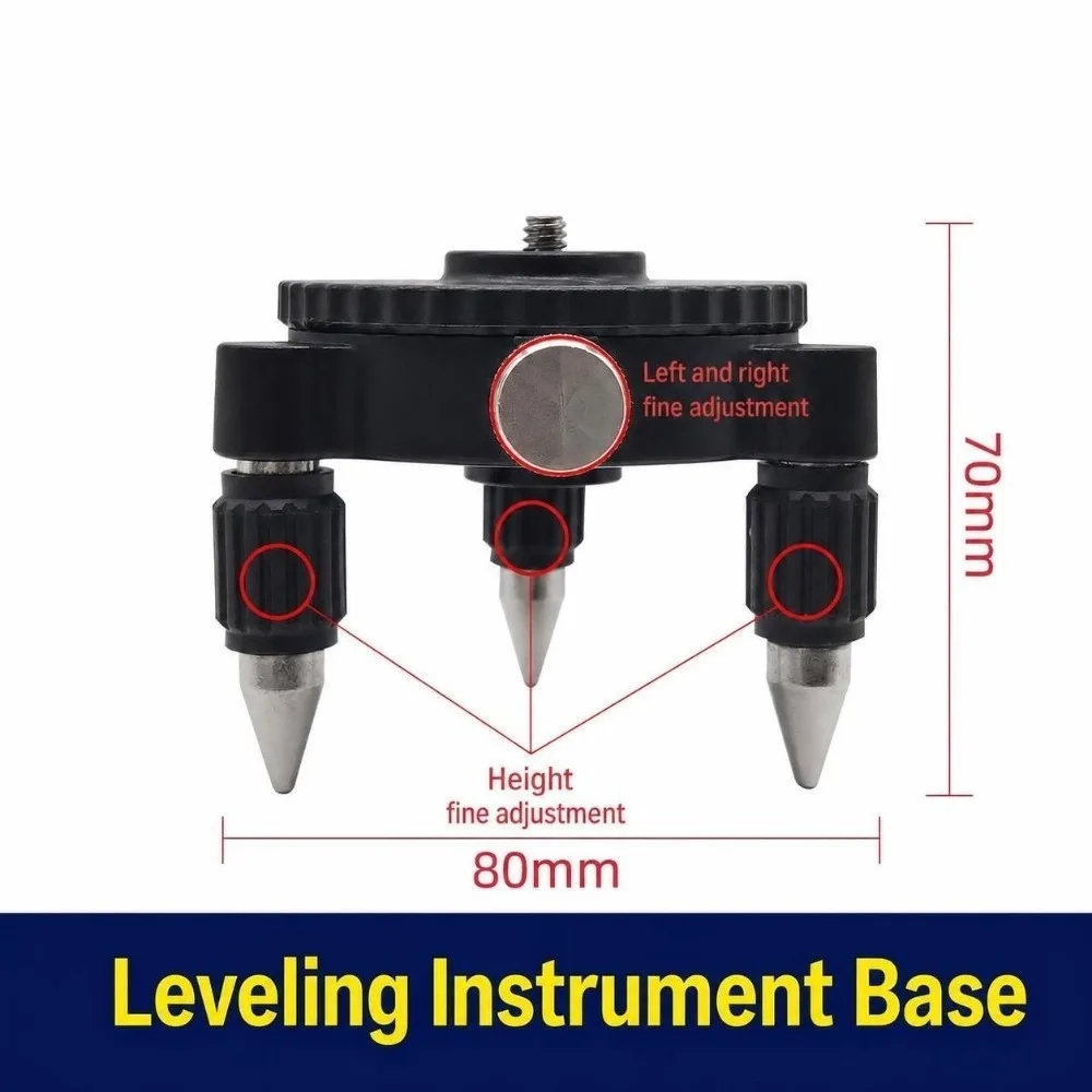 Universal Fine Adjust Level Base Screw Mount 3 Foot Support Tool Stand Universal Fit Rotary Dial Laser Bracket Tile Work