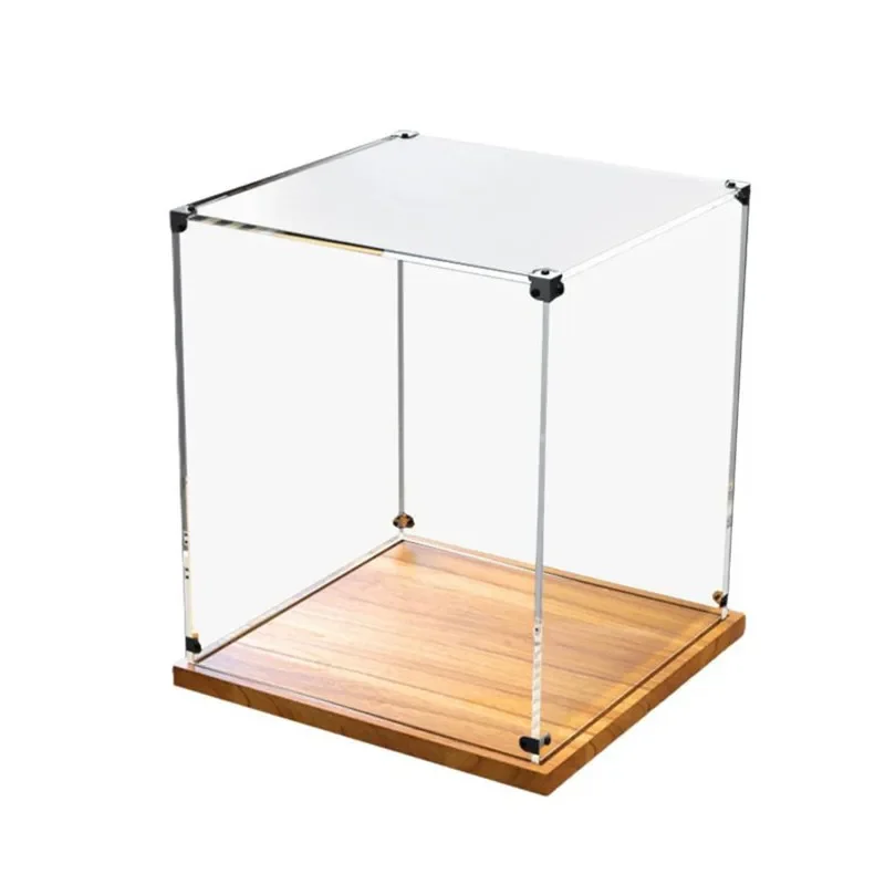 Anpassbare Vitrine aus Acryl, Aufbewahrungsbox für Actionfiguren, Baustein-Modellkoffer, transparente staubdichte Vitrine
