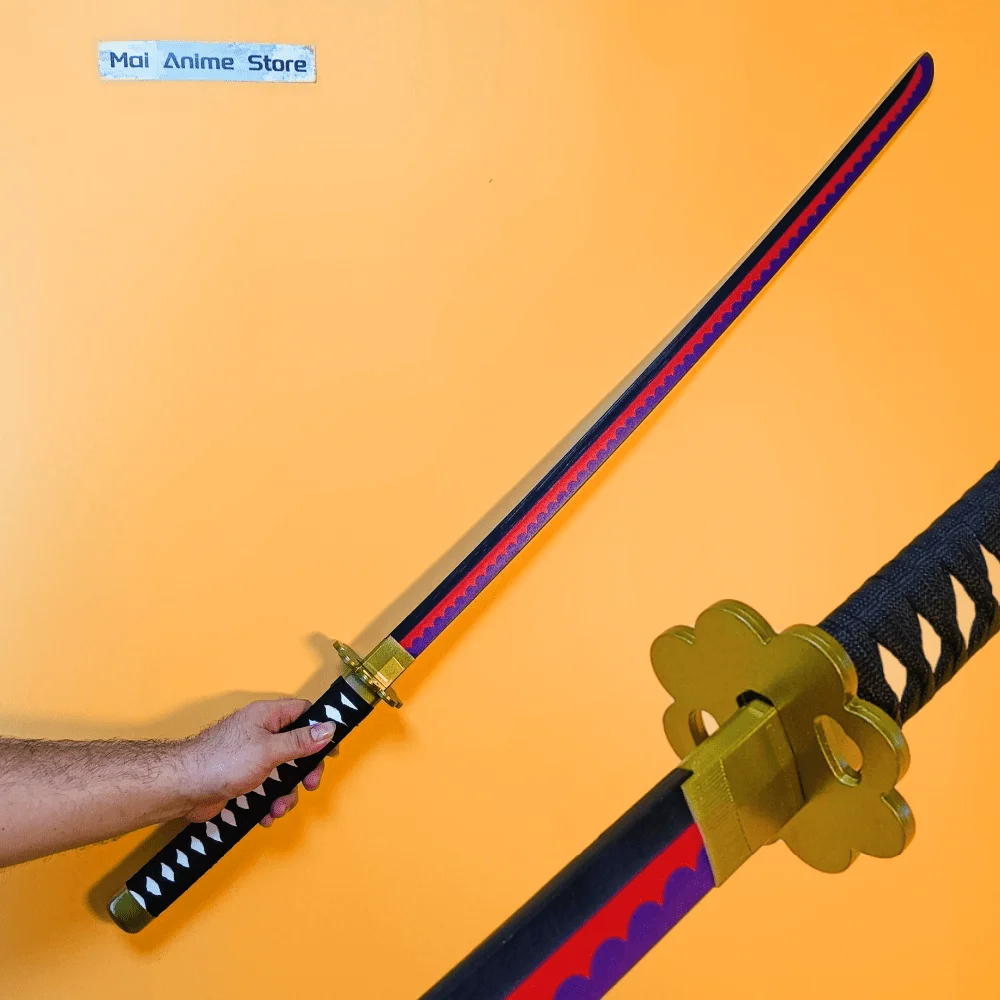 40 بوصة رورونوا زورو كاتانا صابر حجم اليابانية كاتانا أنيمي زورو تأثيري الدعامة الأصلي سيف ساموراي النينجا سكين الهدايا لعبة هدية