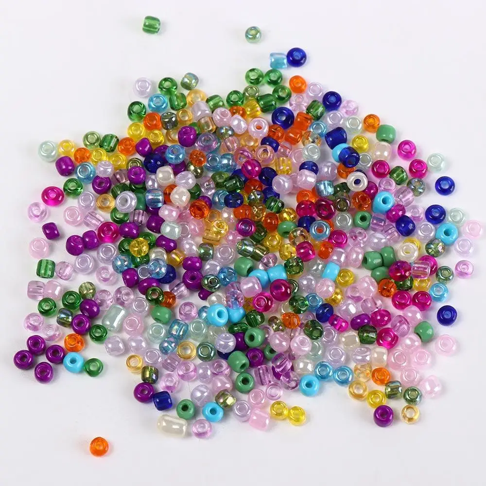 Toys Multicolor Rice Bead Diy Jewelry Accessories Pure Rice Beads Kits With Cord DIY Jewelry Accessories Glass Rice Beads