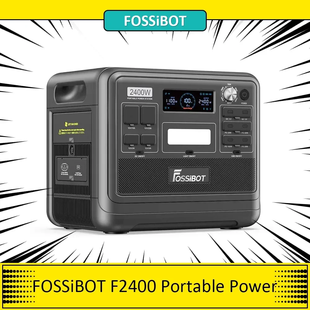Fossibot f2400 tragbares Kraftwerk, 2048wh lifepo4 externe Batterie 2400w Leistung Solargenerator,