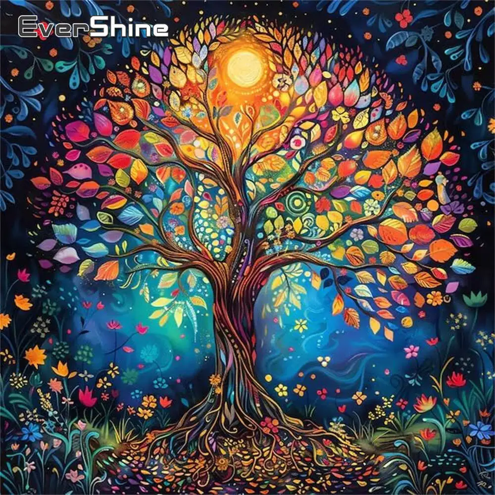 Evershine Diamant-Gemälde, Gänseblümchen, bunt, Acryl, Bastelbedarf, Diamant-Mosaik, DIY-Stickerei, Kindergeschenk