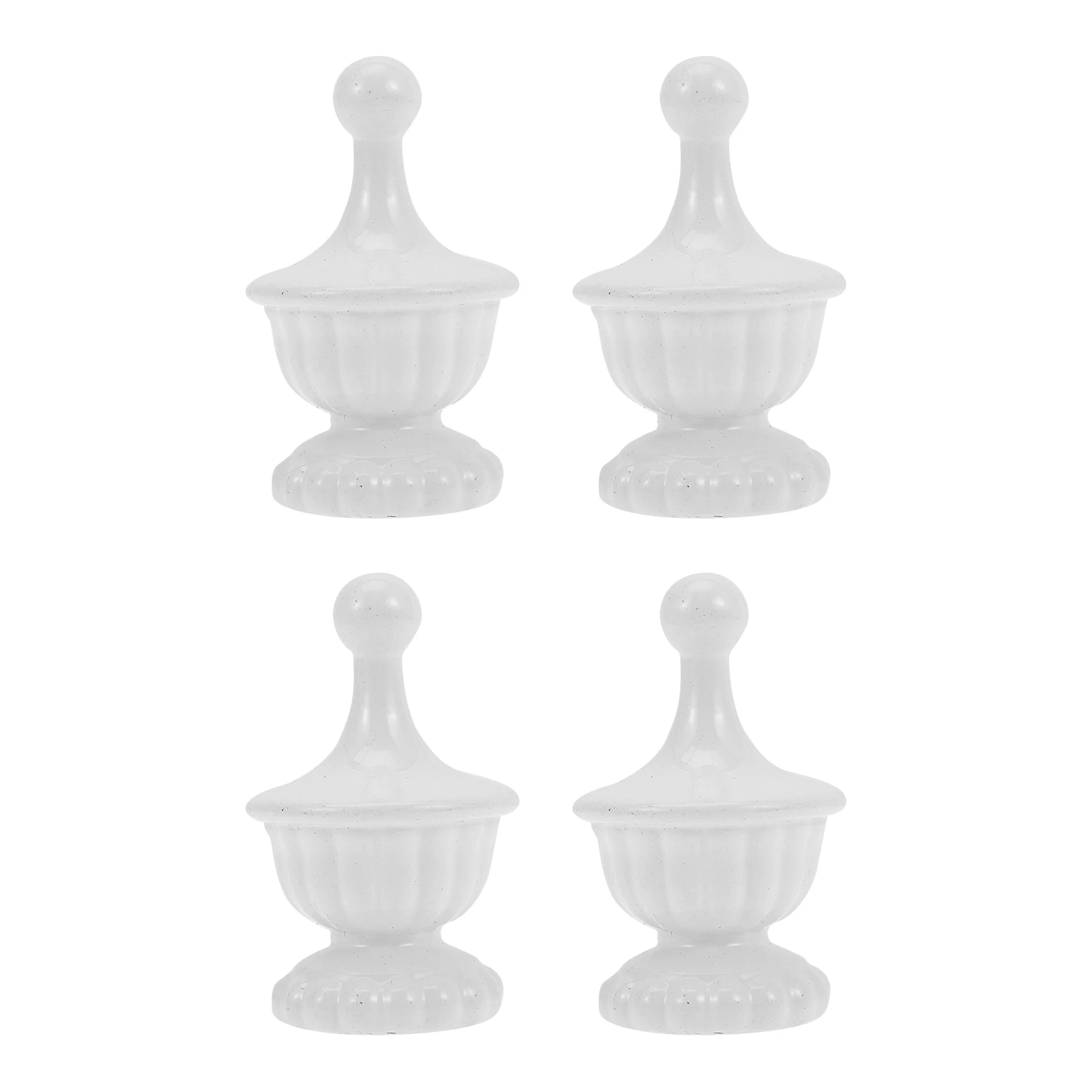

4Pcs Aluminum Light Screw Caps Contemporary Lamp Finials Simple Knob Decor for DIY Lighting