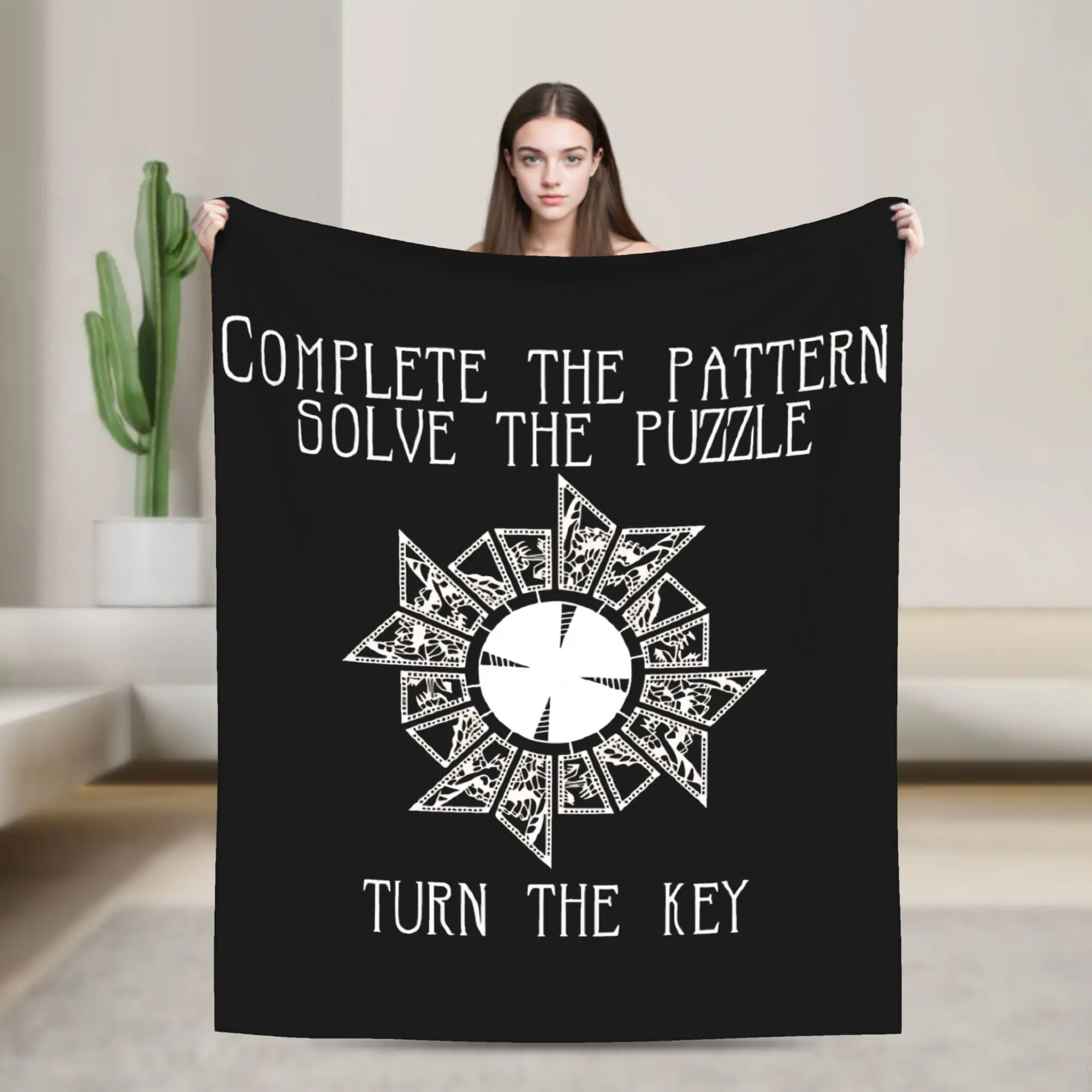 Horror Pinhead Movie Blanket Flannel Summer Air Conditioning Hellraisers Multi-function Throw Blanket for Home Office Bedspread