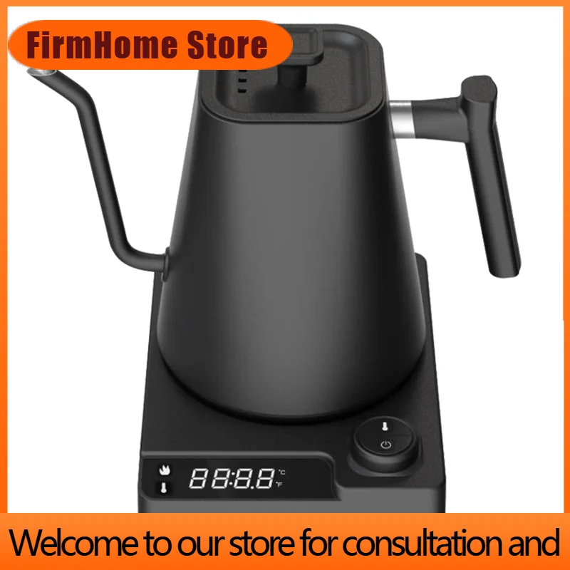 FirmHome Store110V/220V Electric Kettle 1.0L Gooseneck Hand Brew Coffee Pot 1200W Rapid Heating Temperature Control Pot Stainles