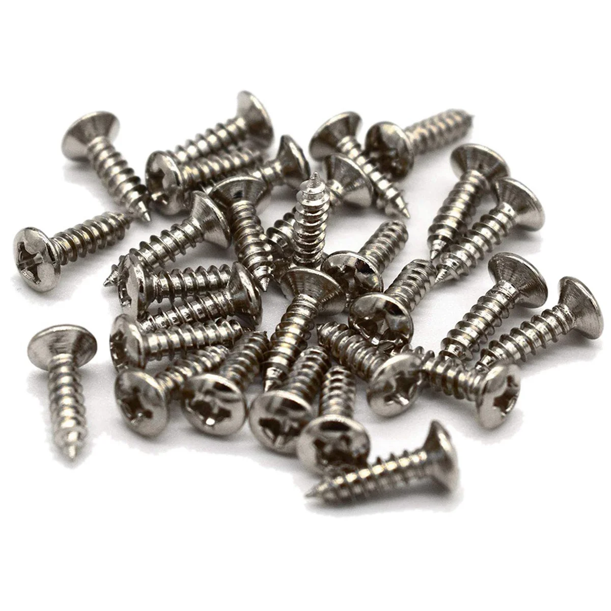 ABMO 400 Pcs Guitar & Bass Pickguard Screws for Strat & Tele,Silver