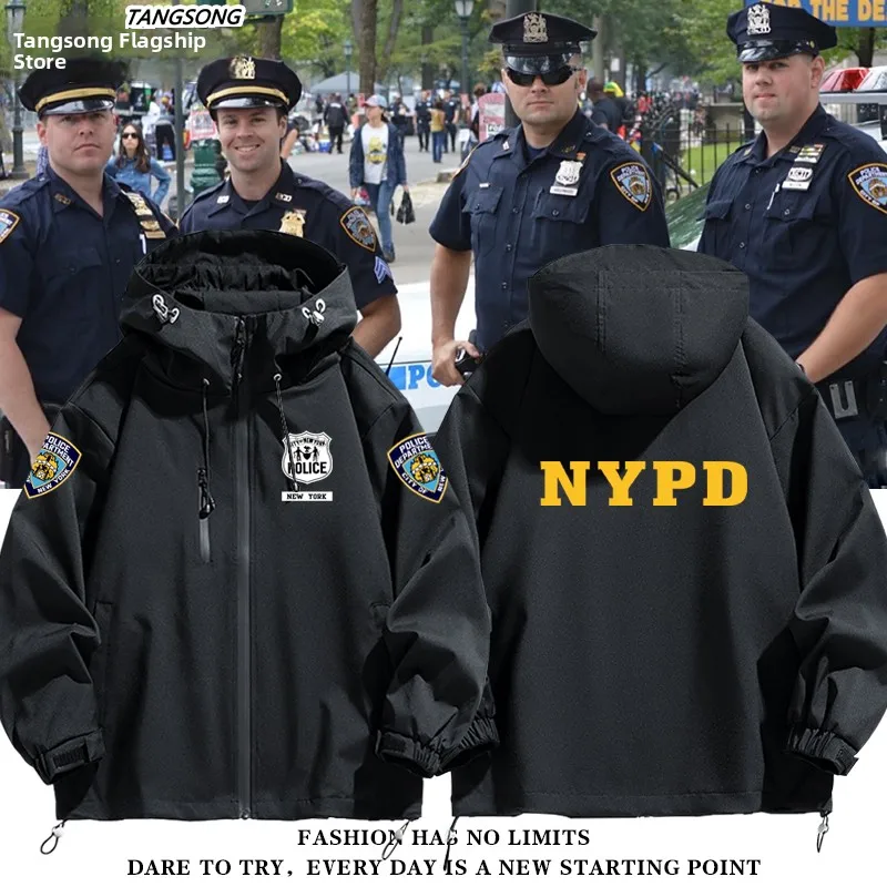 

Тактическая куртка NYPD для мужчин и женщин, верхняя одежда для фанатов полиции, осенне-зимнее пальто, ветрозащитное, из полиэстера и нейлона, Cosite F...