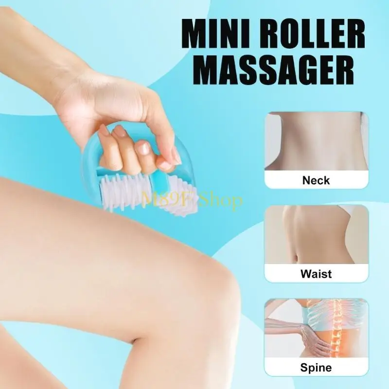 M89F Easy Grip Mini Body Roller For Quick Muscle Relaxation And Stress Relief Manual Roller Muscle Massage Roller