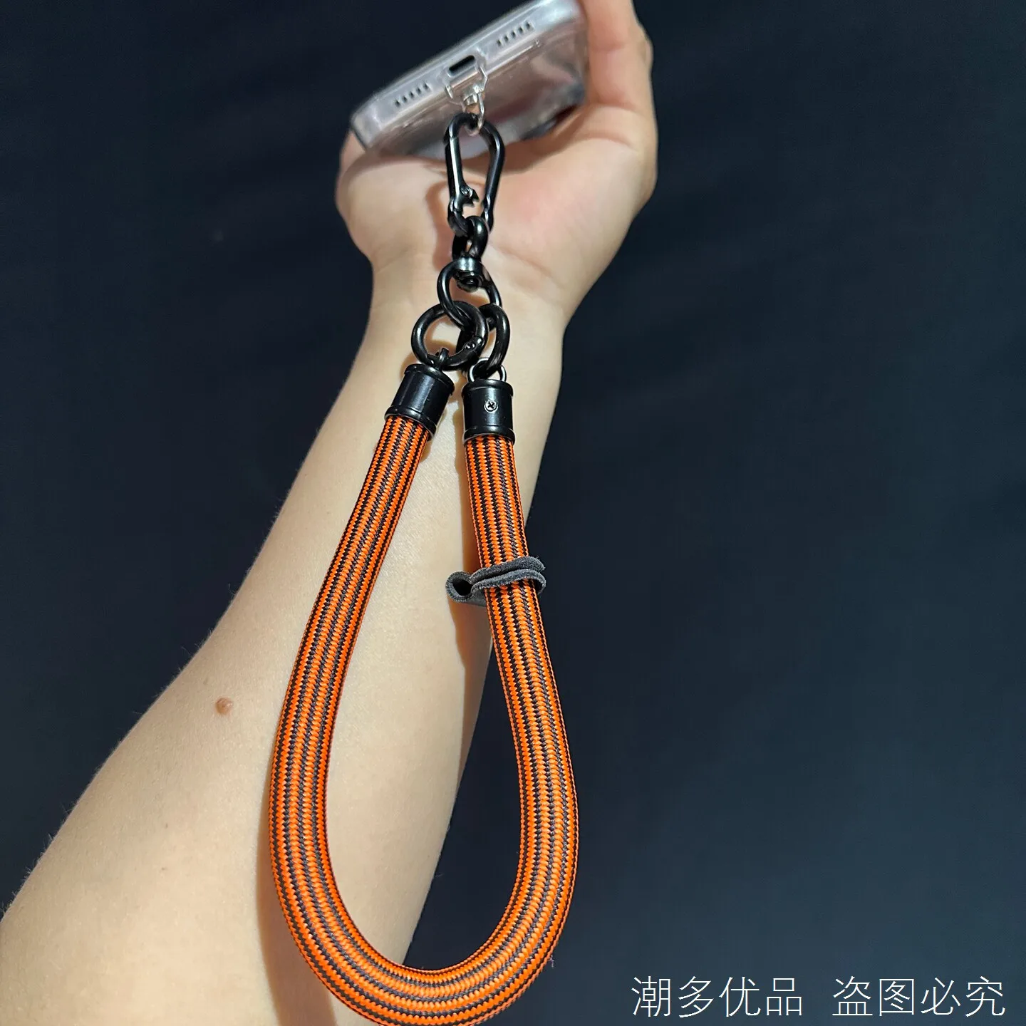 Short Handmade Mobile Phone Lanyard Wrist Strap for Men and Women, Durable Thick Braided Rope Anti-Lost Anti-Fall