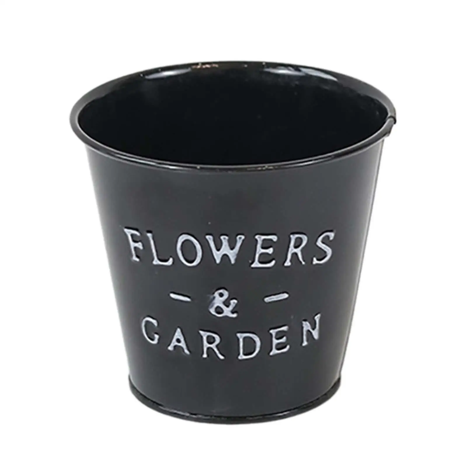 Garden Plant Flower Pot, 5.1 X 4.7 X 3.5 Inch, Rustic Desktop Storage Barrel for Plant Lovers, Smooth Surface