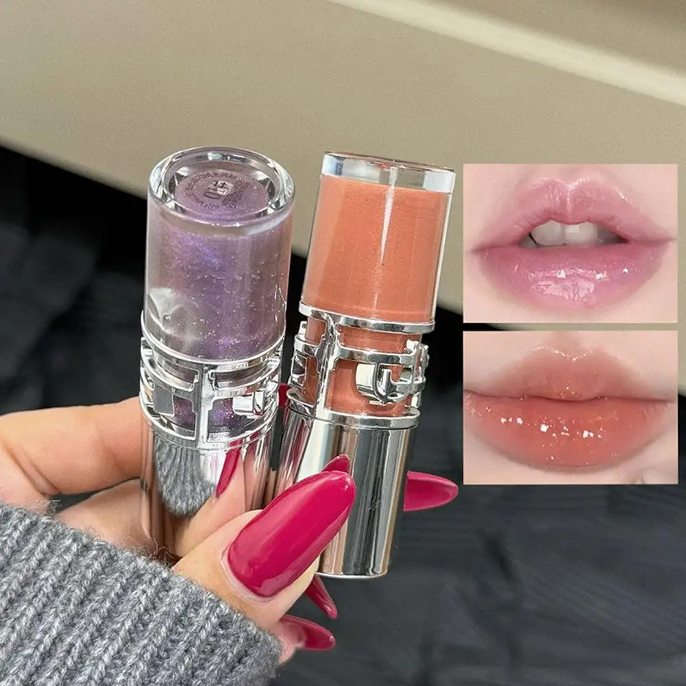 Esmalte labial espelhado brilhante, lábios aquosos, brilho labial aquoso com luz cintilante, maquiagem 6 cores, hidratante hidratante, longa duração