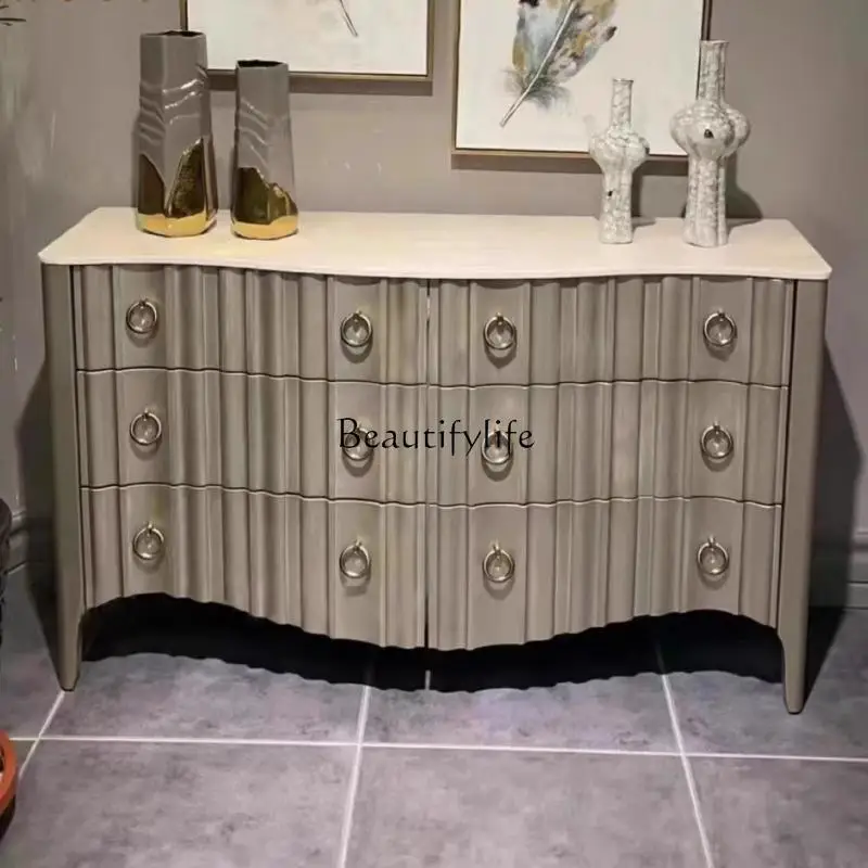 

American chest cabinet, dressing, porch cabinet, American solid wood drawer, storage cabinet.