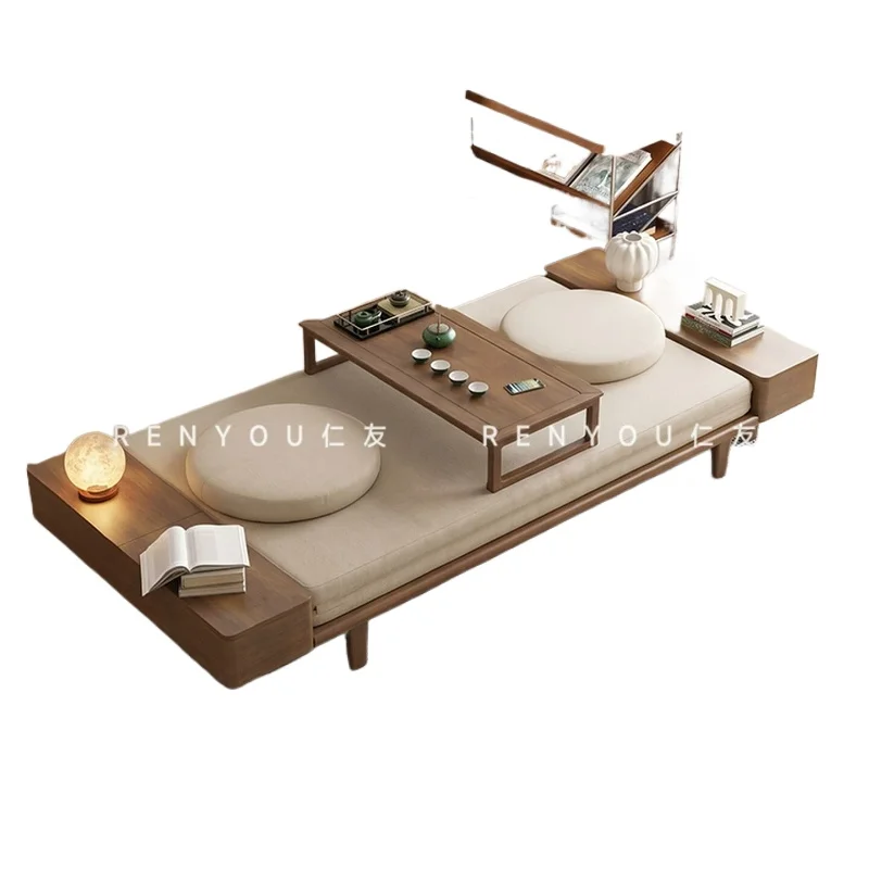 CX folding sofa bed integrated dual-purpose, solid wood telescopic sofa bed