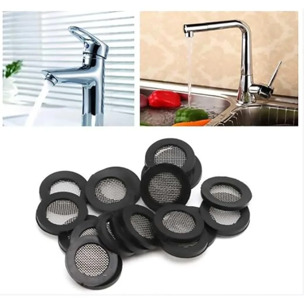 10 قطعة/الوحدة ختم O-حلقة خرطوم طوقا المطاط المسطح غسالة مع شبكة مرشح لصنبور جروميت 1/2 "3/4" جوانات مطاطية 40 شبكة #5