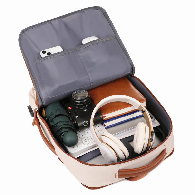 حقيبة ظهر رجال الأعمال ذات سعة كبيرة مقاومة للماء، حقيبة كمبيوتر للسفر للتنقل، حقيبة مدرسية كاجوال لطلاب الجامعات #5