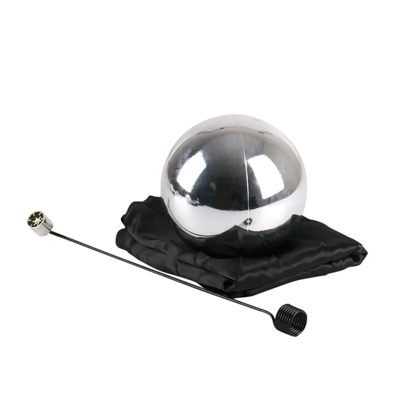 Zombie Ball With Foulard Magic Tricks Medium Silver Color  Floating Stage Magic Gimmick Props