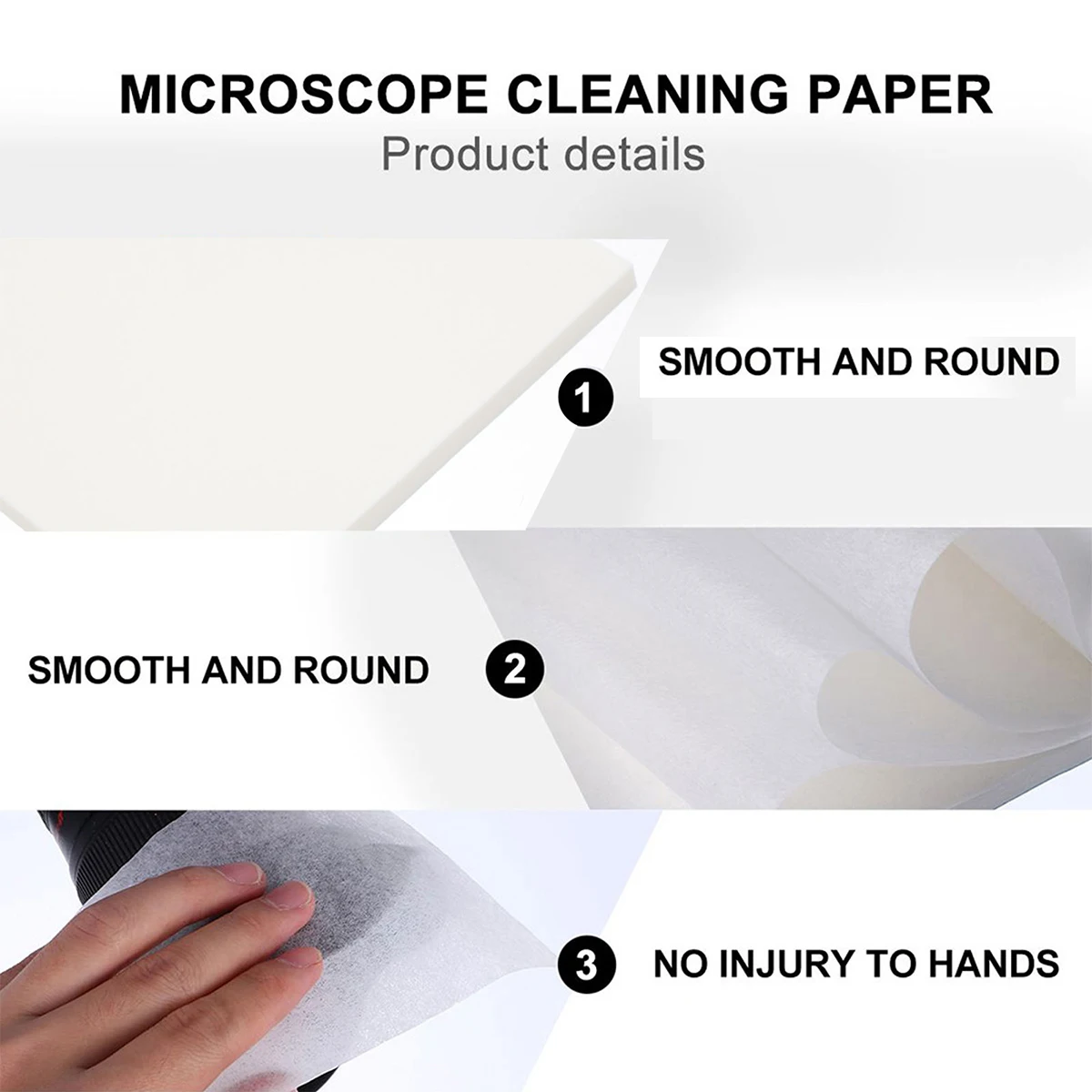 

400 Sheets Lens Cleaning Paper Microscope Cloth Wipes Camera Spectacle Tissue Durable Practical Dust Removal Fingerprints Stains