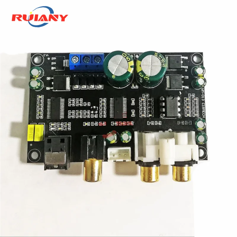 Coax Fiber DAC Audio Decoding Módulo Board, febre HiFi, de alta fidelidade, CS8416 + CS4398 Chip