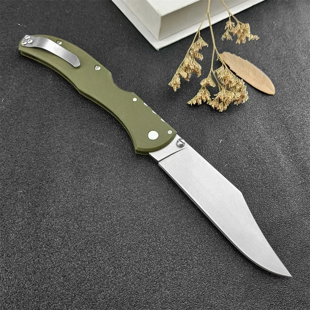 Newest Cold Range Boss Pocket Folding Knife 440c Blade Green Nylon Fiber Handle Outdoor Utility Survival Tool Tactical Gear