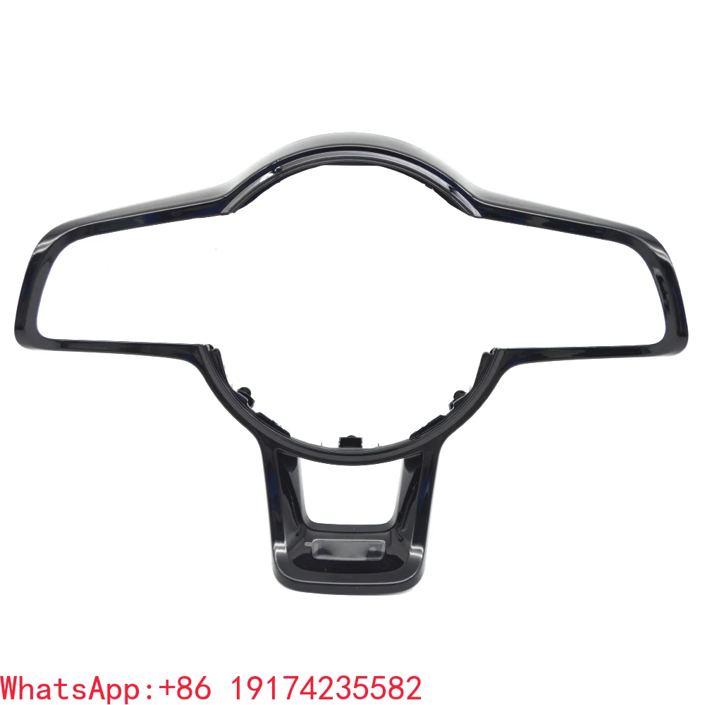 

FOR VW Passat B8 Golf7 T-Roc Arteon Polo Tiguan Touran Flat Bottom R Line Steering Wheel Trim Button Frame with R GTI logo Badge
