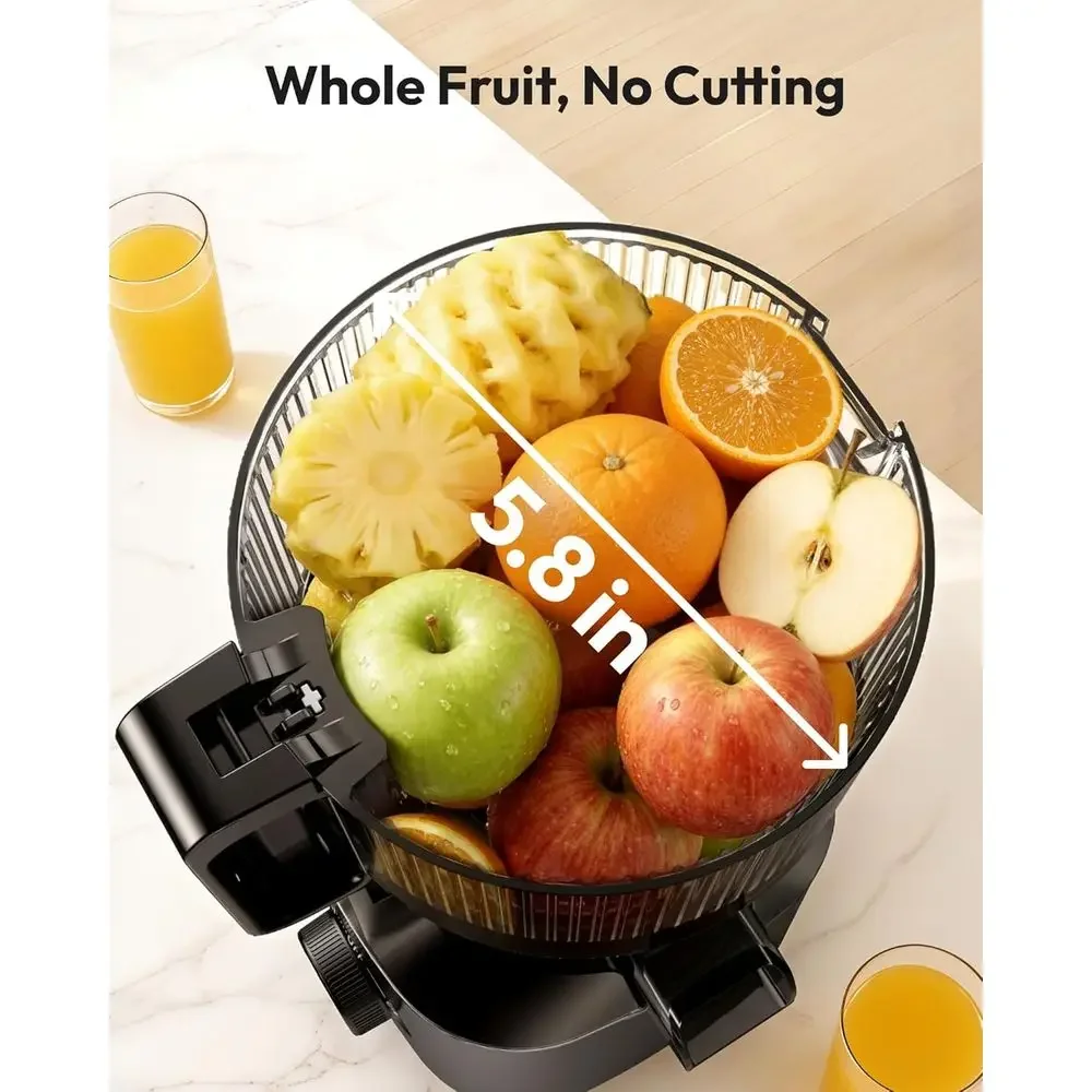 FirmHome StoreWide Mouth Slow Masticating Juicer, 5.8 Chute, High Yield, Easy Clean, BPA-Free