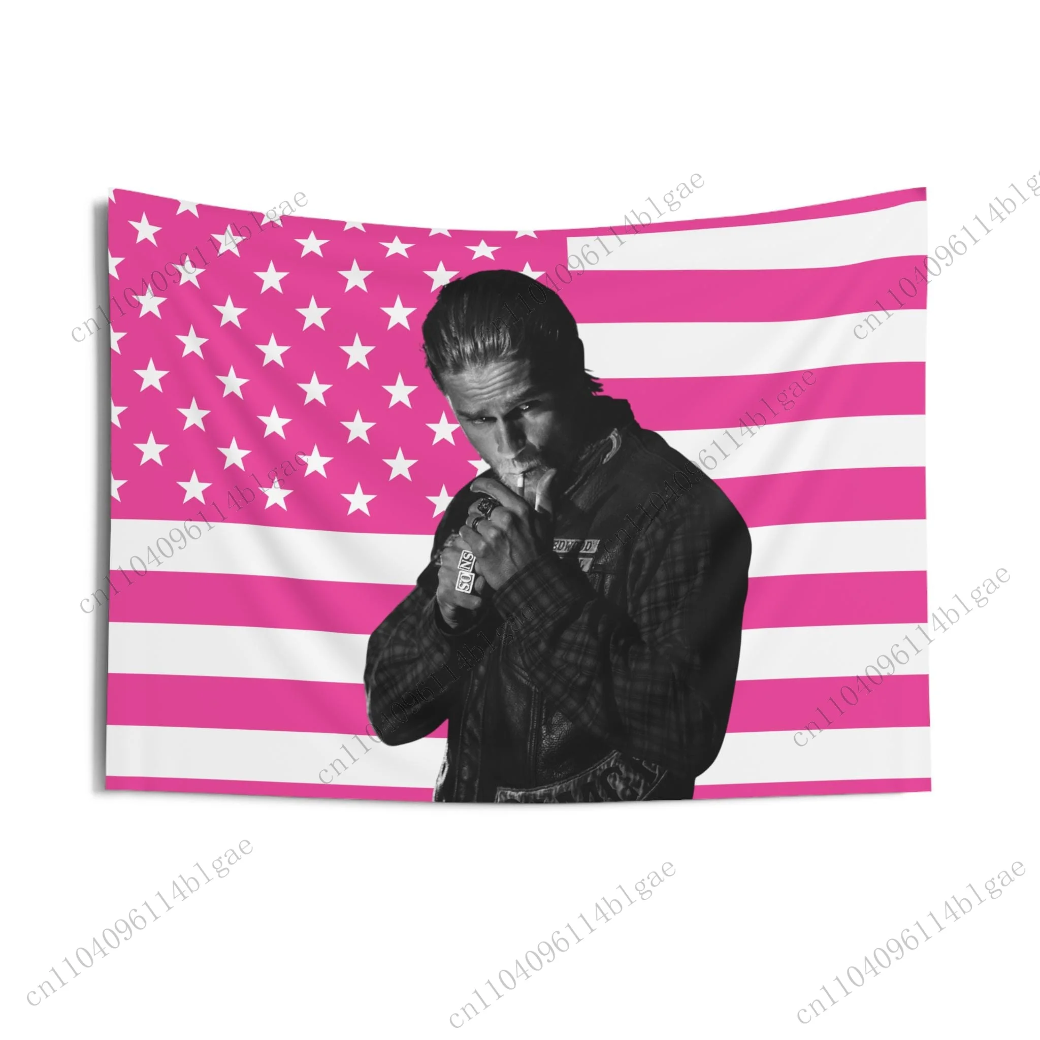 

Рок-звезда против ярких розовых звезд и полосок, настенное искусство, декор для комнаты на тему идола, настенный декор в стиле K-pop, эстетическая комната с идолом