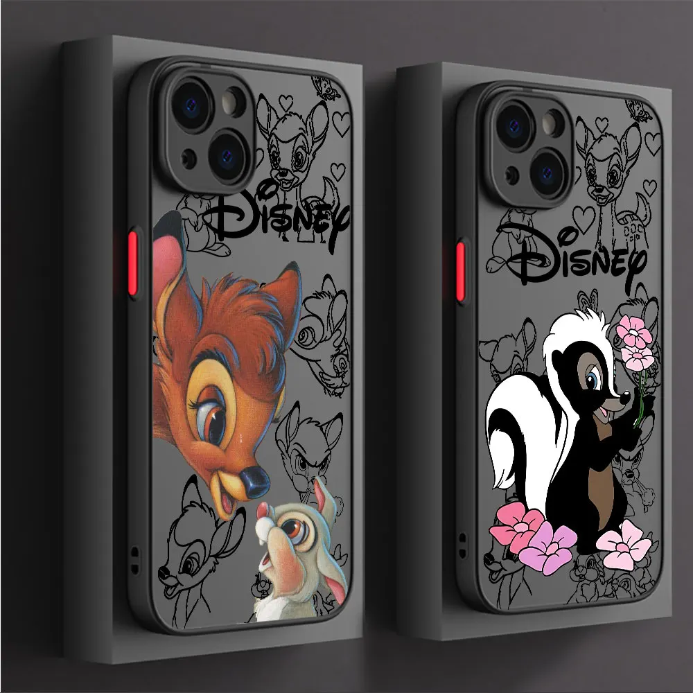 Disney Bambi Deer Case for iPhone 8 Plus 13 XS X SE 11 Pro 7 6S 14 Pro Max 12 Mini 15 Pro XR 14 Bumper Clear Shockproof Cover