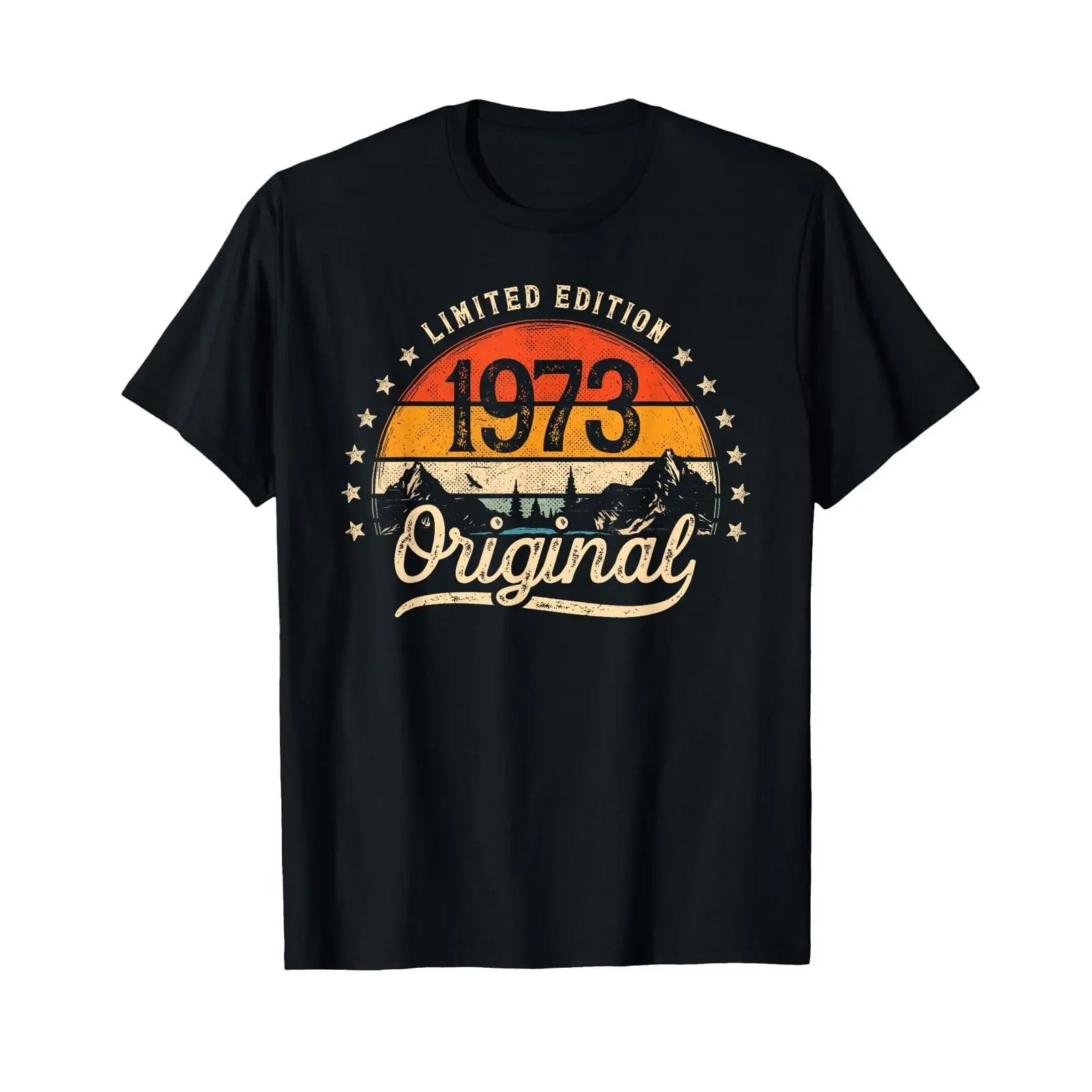 Limited Edition Vintage 1973 Man 52nd Birthday T Shirt vintage Washed Top For Everyday Wear Comfortable graphic Stretched