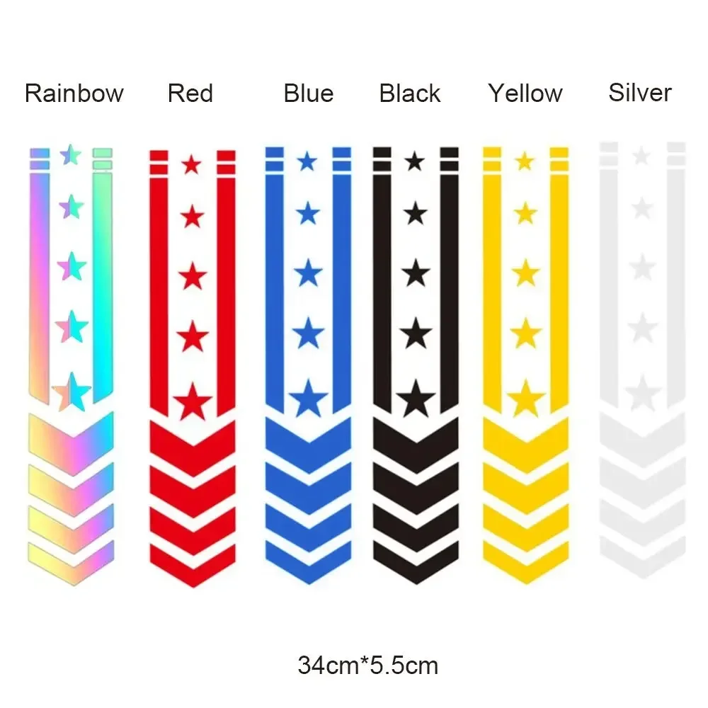 Car Motorcycle Fender Stripe Sticker Arrow Pattern Waterproof Reflective Vinyl Decal Body Modification Kit