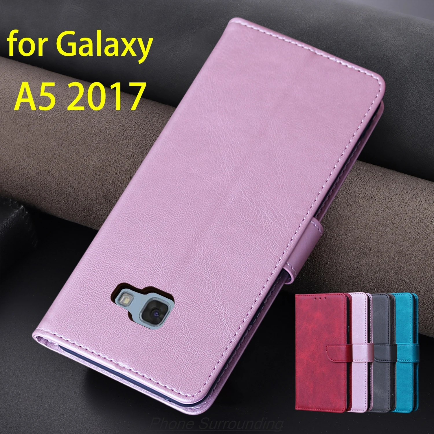 Wallet Flip Cover Pu Leather Case for Samsung Galaxy A5 2017 A520F A5200 Card Holder Phone Bags Protective Holster Fundas Coque