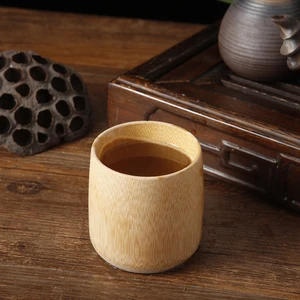 1pcs japanische Sake Tasse Tassen chinesischer natürlicher Bambus Tasse Holzwasser für Tee Kaffee Süße Weinbecher Trinken handgefertigt 8 Hauptverkäufe Boi Cup - №7
