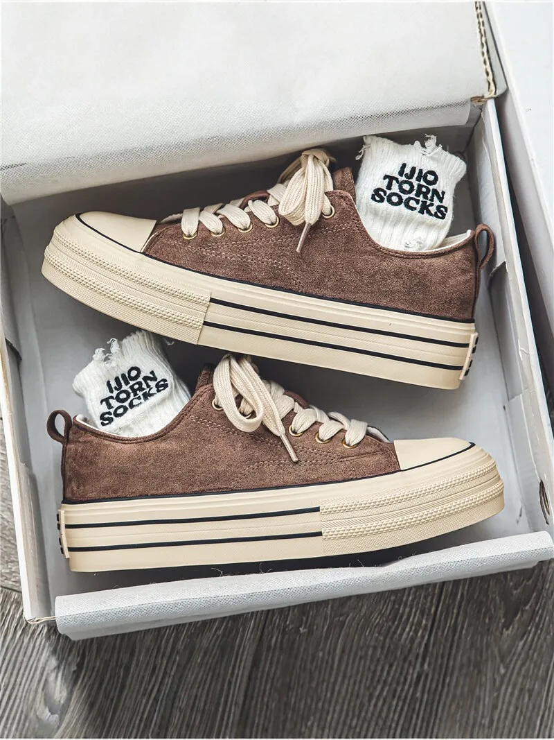 Casual Canvas Men's Shoes Summer Design Thick Bottom Sports Leisure Board Shoes Soft Bottom Trendy Shoes for Middle School St...