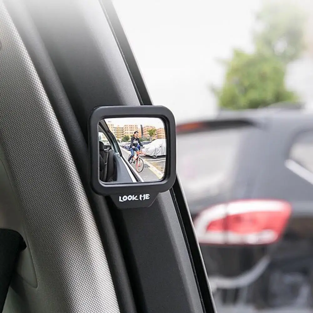 Wide Angle Square High Clear Glass Magnetic Base Auxiliary Mirror Car Convex Blind Spot Exit Rear View Mirror