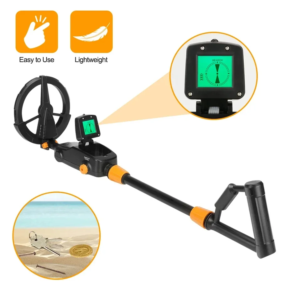 New Metal Gold Detector Handheld Treasure Underground Metal Detector Tracker Seeker Finder With Waterproof Search Coil