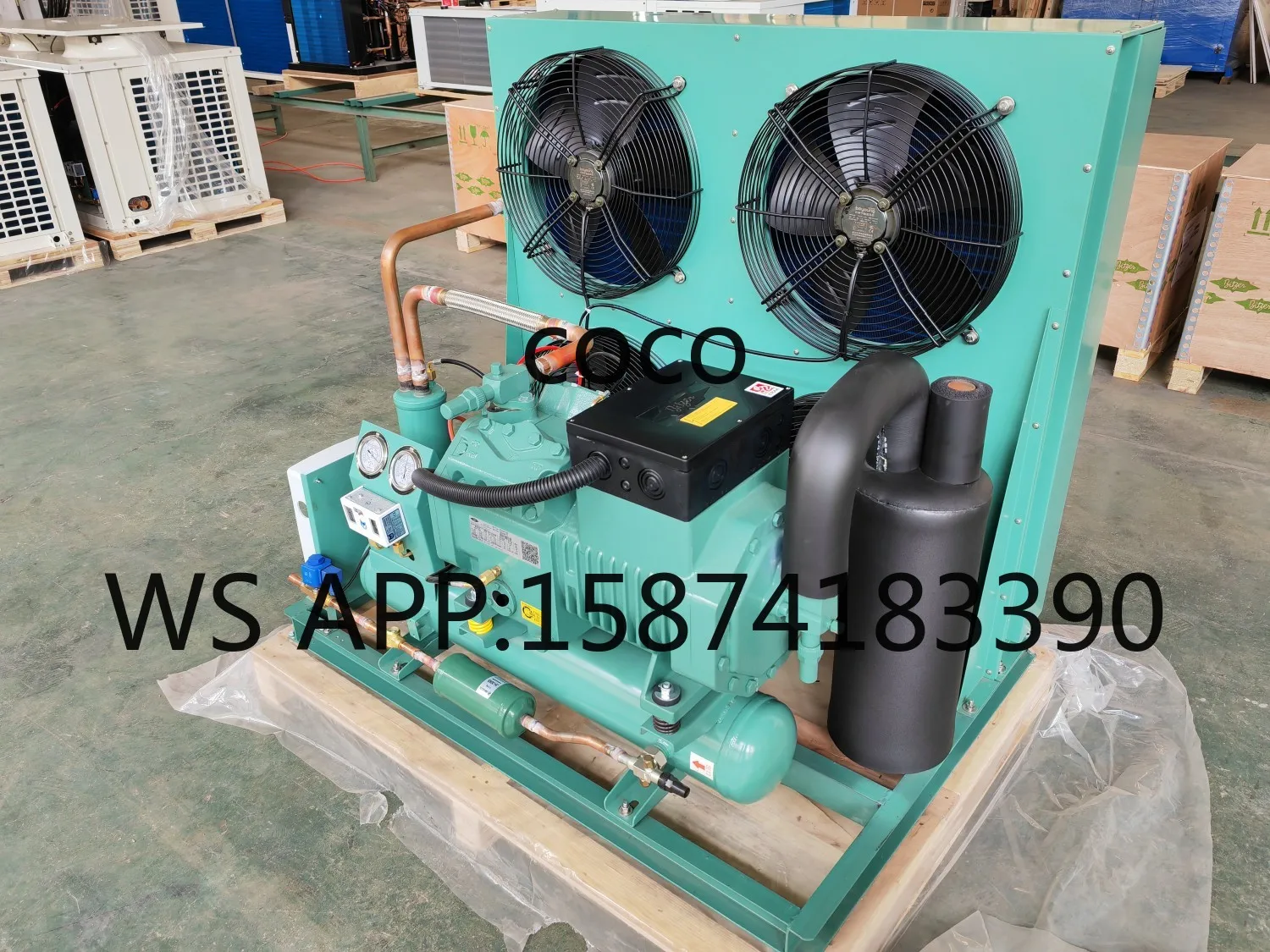 4YD-12.2Y 12HP Condensing Unit 380V 3PH 50Hz for -20 Degree Cold Storage Warehouse Freezer