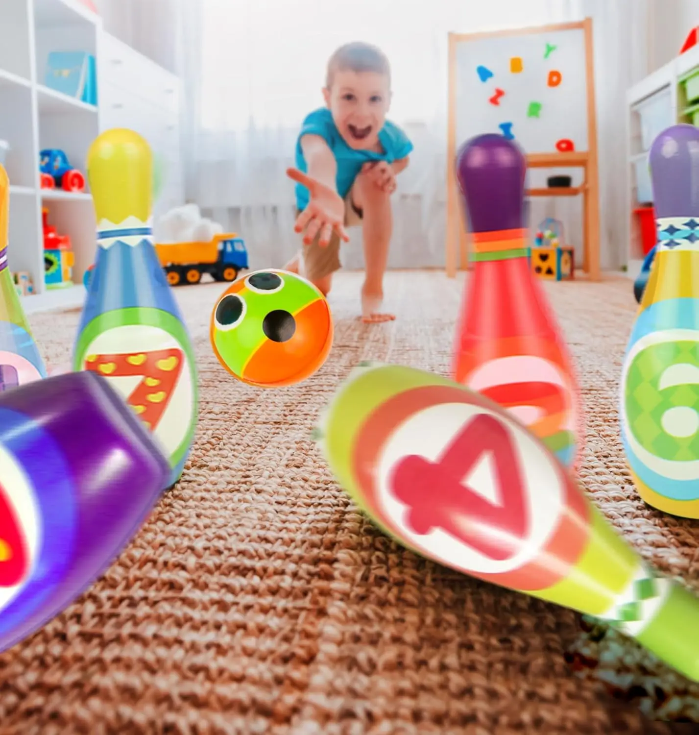 Kid Bowling Spielzeug Set Kleinkind Indoor Outdoor Aktivität Spielen Spiel Weiche 10 Schaum Pins Zwei Bälle Set Geburtstag Party Geschenk für Kinder