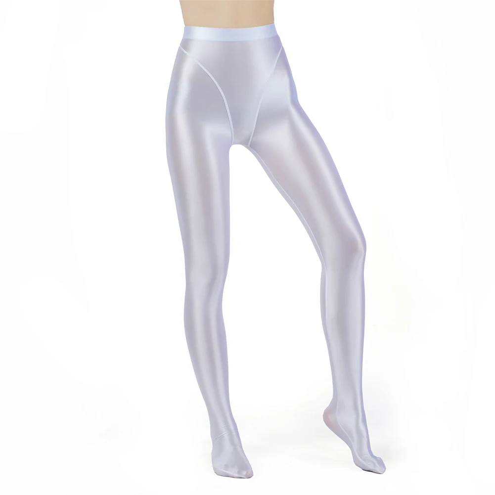 Sexy Lingerie Tight Stretch Pantyhose Woman Socks Oil Glossy Elastic Yoga Shaping Breathable Pant Sheer See Through Stockings