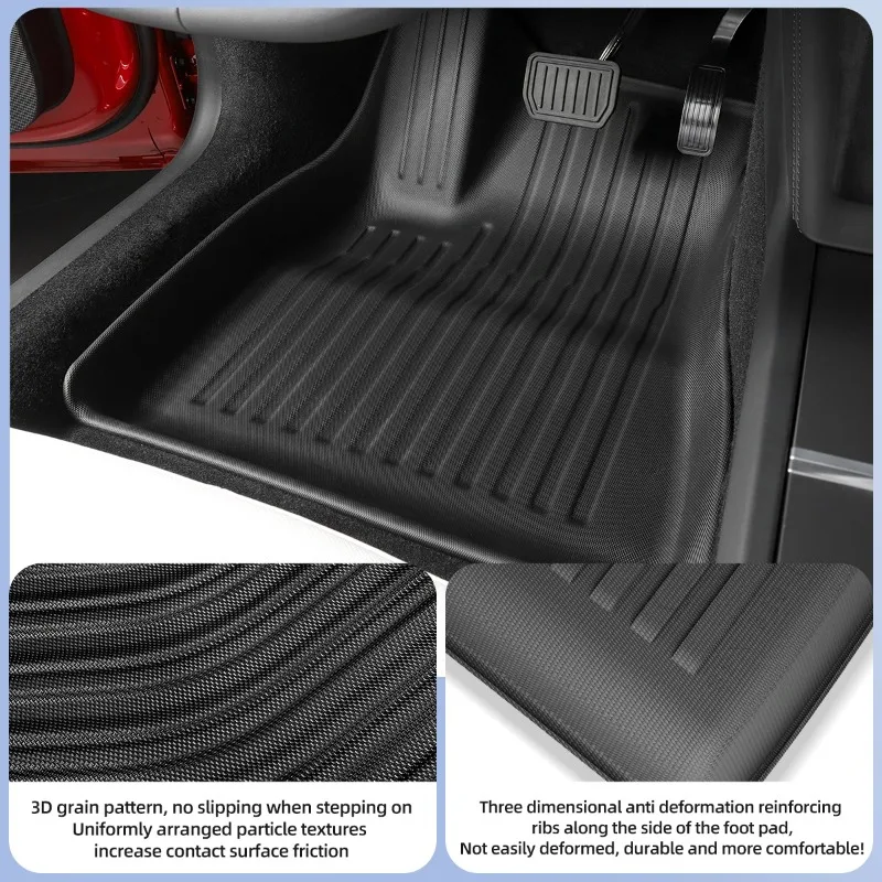 For Tesla Model 3 Highland 2024 Floor Mats & Trunk Liner, Full Protection Car Accessories