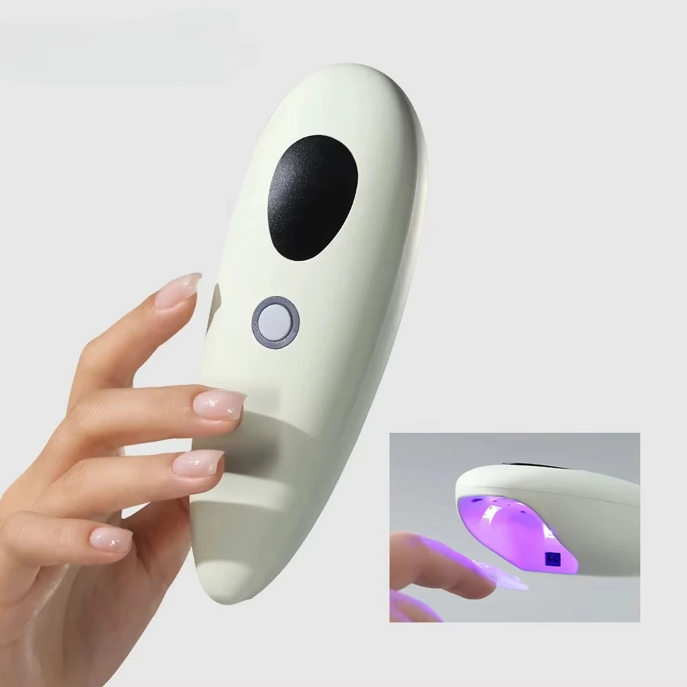 Rechargeable Cordless Mini Nail Lamp Dual-Wavelength LED UV Gel Curing Light High-Power Fast-Drying Home Manicure Tool