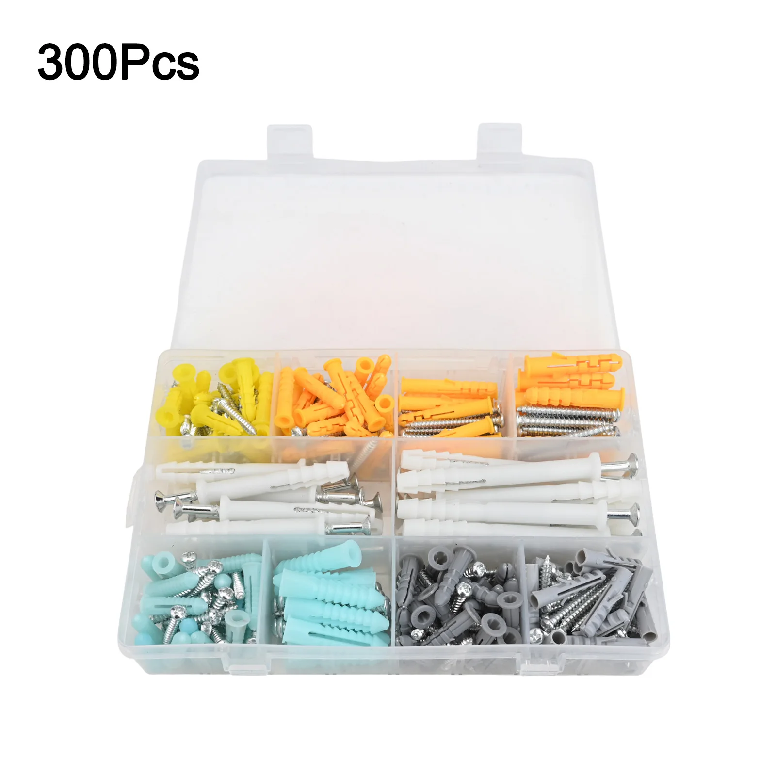Complete Set Drywall Anchors 5*60MM Anchor Screws Self Tapping Drywall Screws Anchors 300 Piece Set High Strength