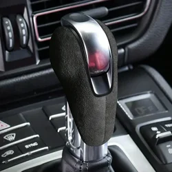 Alcan tara Wrap Car Gear Shift Knob Trim Sticker Cover For Porsche Cayman Panamera Macan Boxster 718 911 Interior Accessories