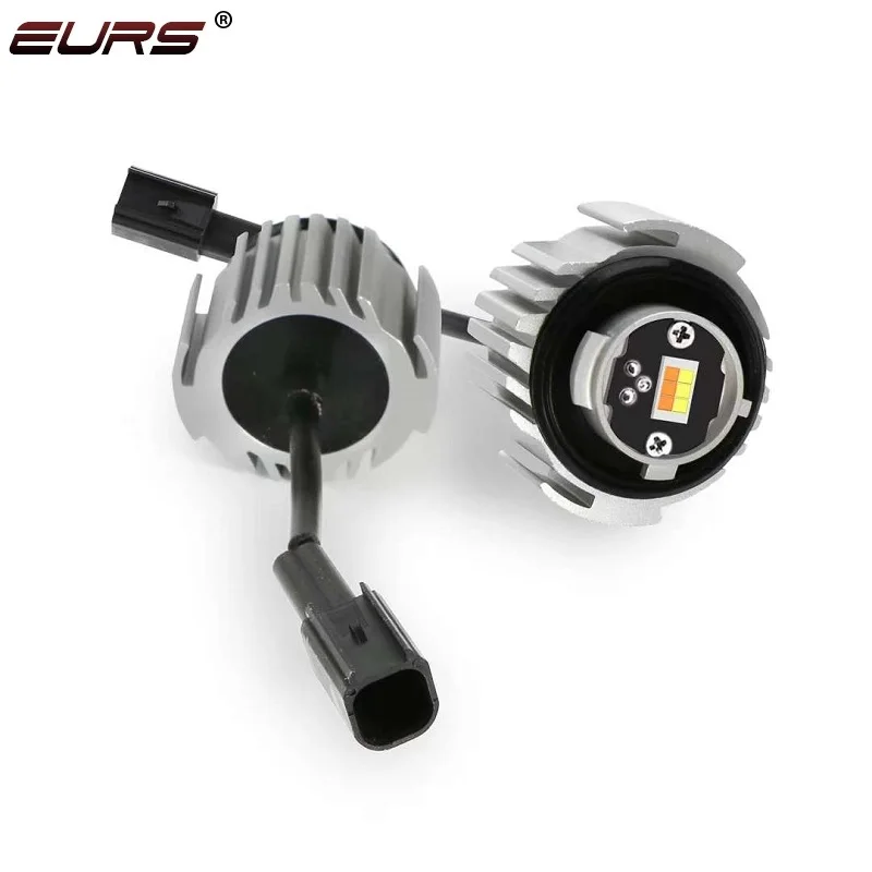 EURS L1B LW5B Automotive LED Fog Lamp Backup Lamp 1:1 Size White Yellow Automotive Fog Lamp Bulb Suitable for Honda and Toyota