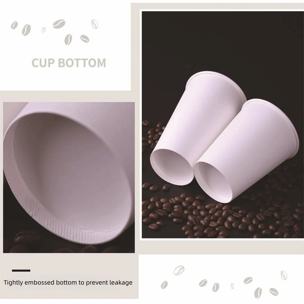 200Pcs 30/60/120/200ml Disposable Paper Cup Thickened Solid Color Tasting Cup Food Grade Multifunctional Paper Cup Set