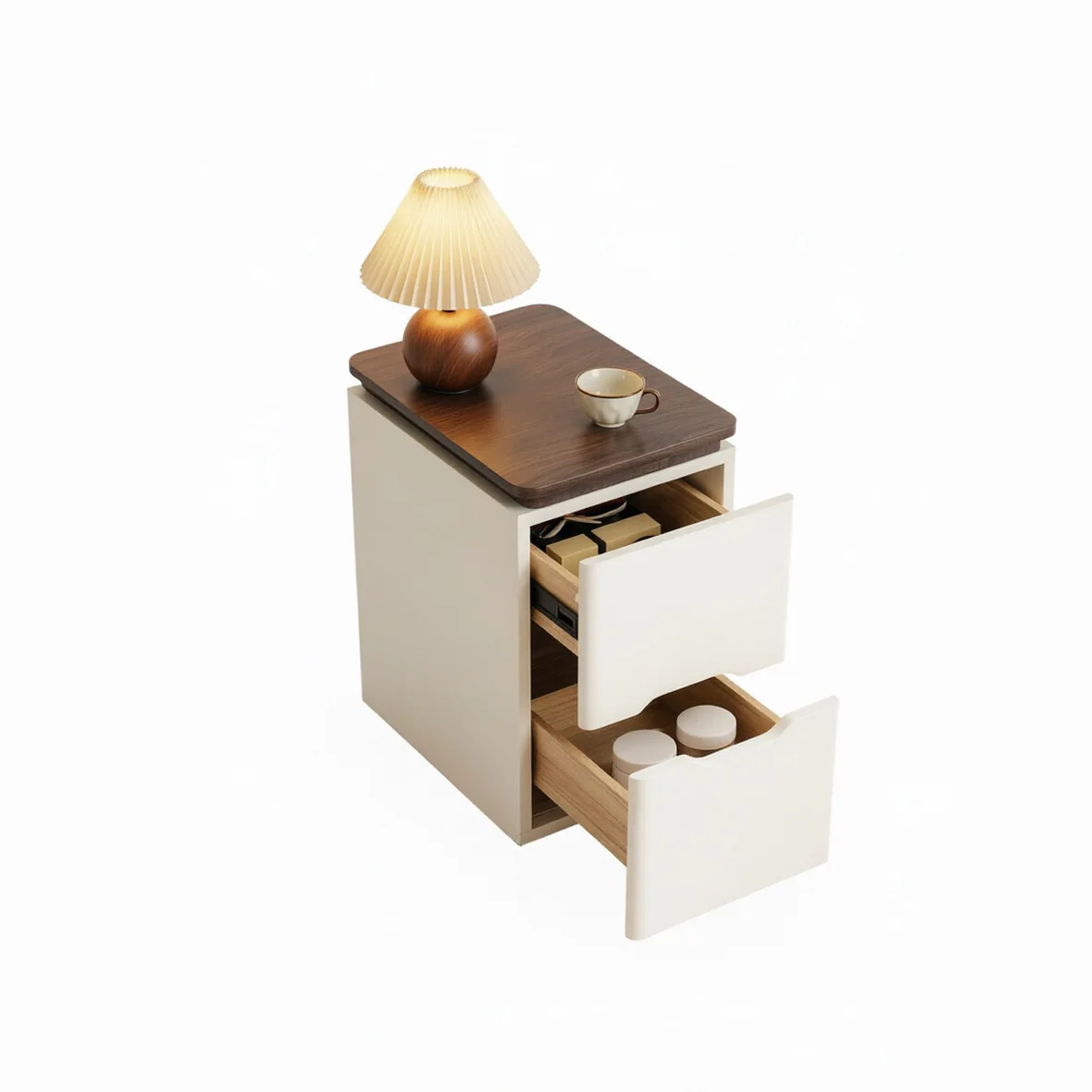 Bedside Table 2026 New Light Side Cabinet High-end Cream Style Household Bedroom Ultra-narrow Small Bedside Storage Cabinet