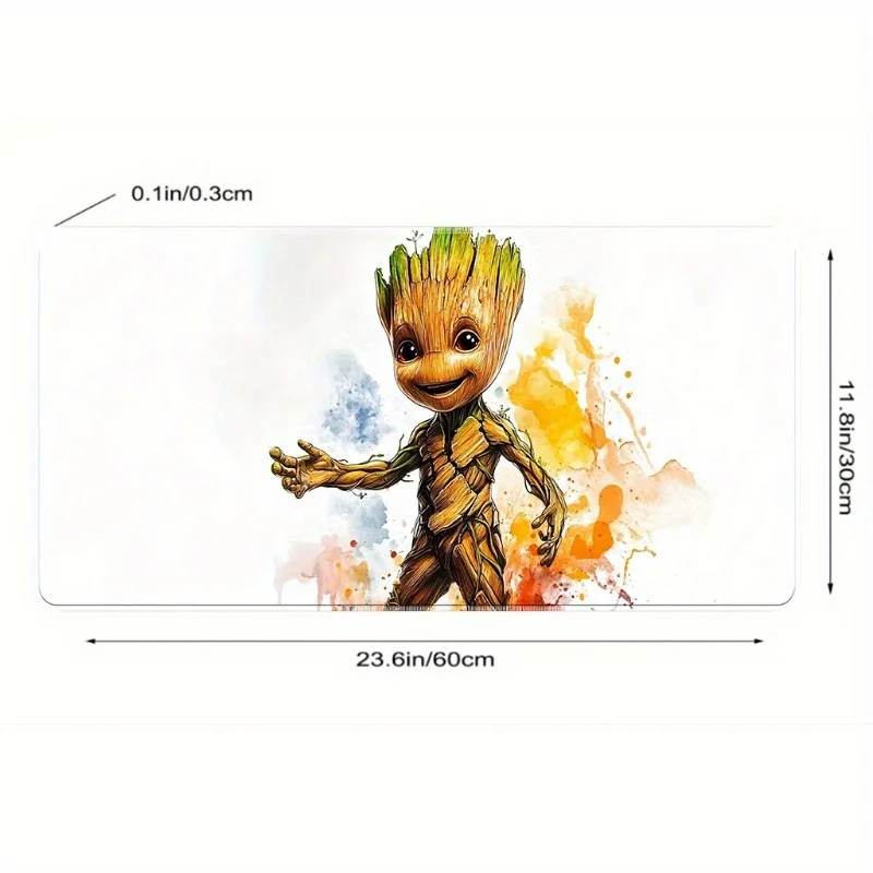 Podkładka pod mysz Universe Groot - wytrzymała gumowa podstawa, antypoślizgowa mata na biurko do gier i biura, żywy wzór superbohatera, idealny prezent dla...