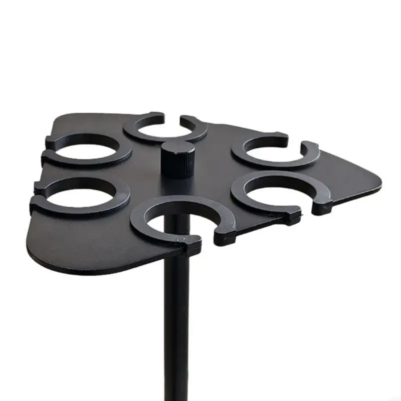  Metal On-Stage Multi Mic Holder Microphone Stand Tray with Scratch Protections for Stage Performances Easy Access Design
