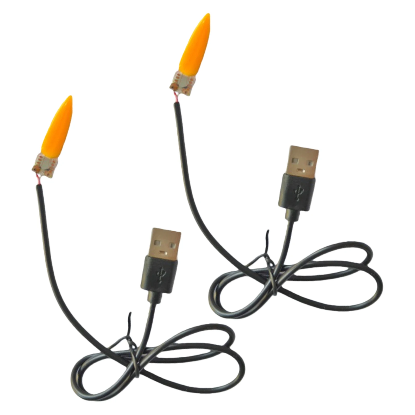 USB 5V Flame Lamp with Usb Interface LED Flash Candle Light Flicker Effect Lamp Beads Creative DIY Decoration Light Accessories