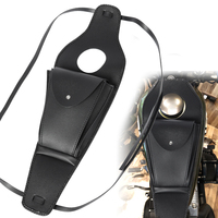 Motorcycle Black PU Leather Fuel Tank Chap Cover Panel Pad Bib Bra Bag For Harley Sportster Iron 883 1200 XL Universal